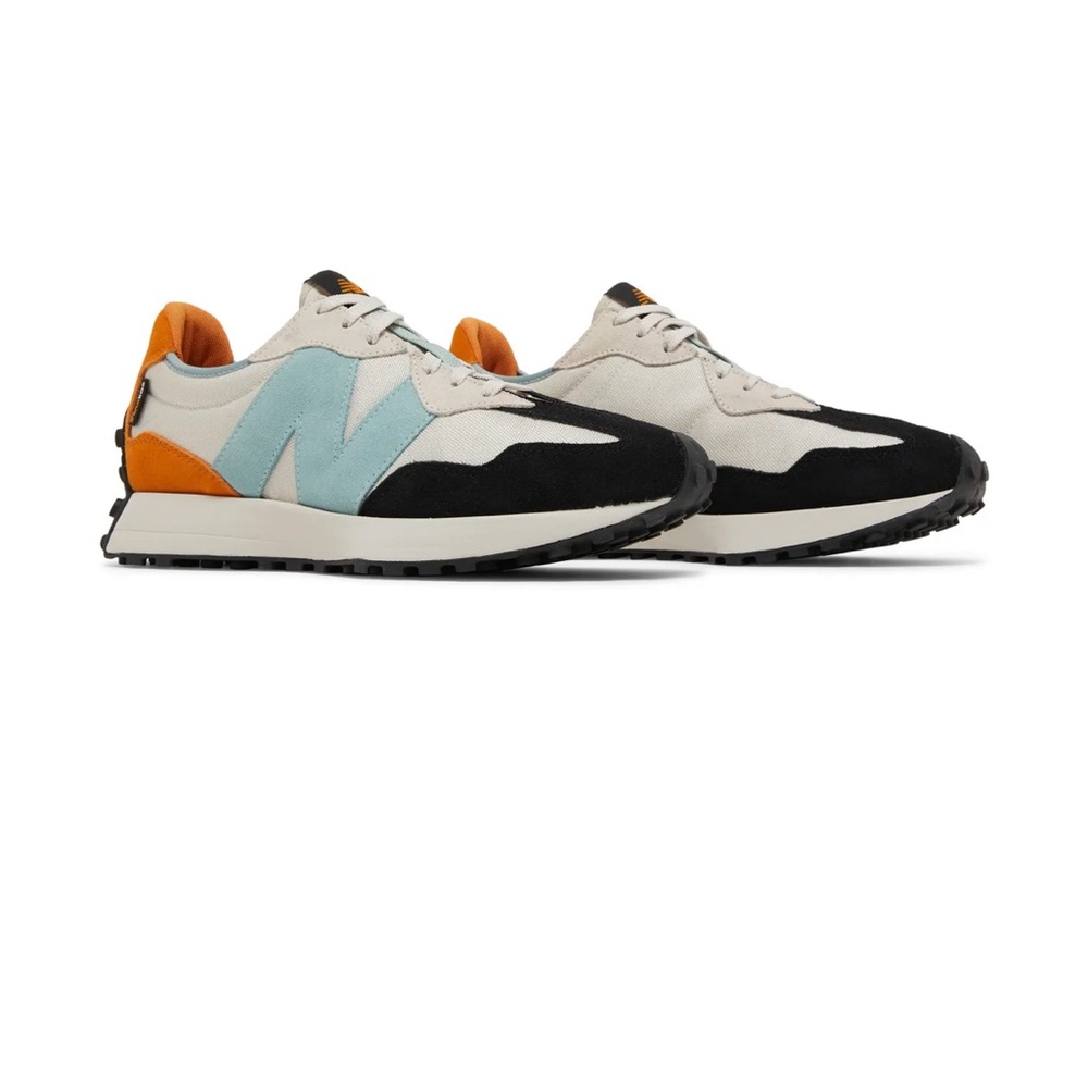New Balance Men's Sneakers - Black, Light Blue, and Orange